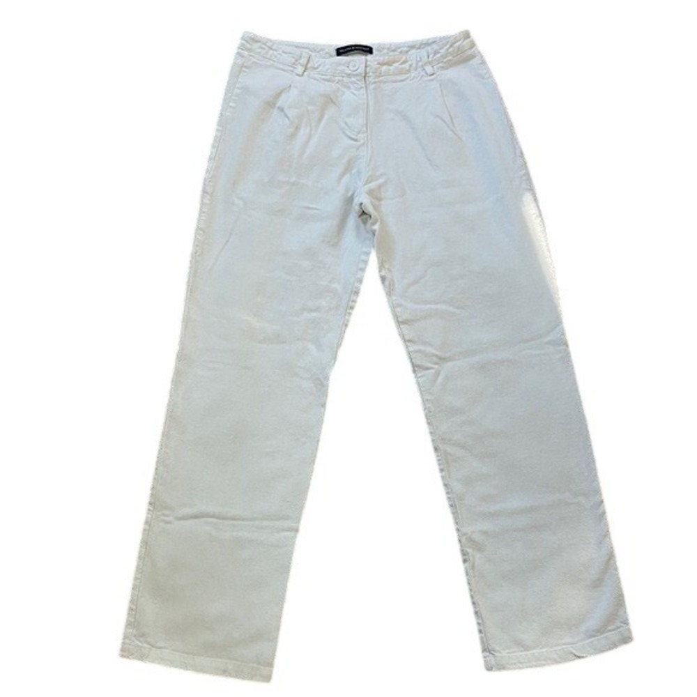 Brandy Melville White Viscose Linen Blend Straight Leg Pants MH270-Z260 Womens